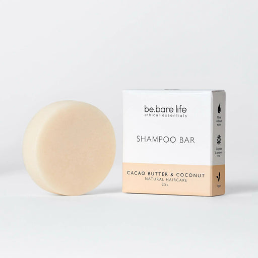Mini Cacao Butter & Coconut Travel Shampoo Bar for All Hair Types (25g) - be.bare life - Face & Co