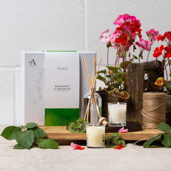 Bergamot & Geranium Home Fragrance Gift Set - ARRAN Sense of Scotland - Face & Co