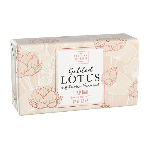Gilded Foils Lotus Soap Bar (220g) - Scottish Fine Soaps - Face & Co